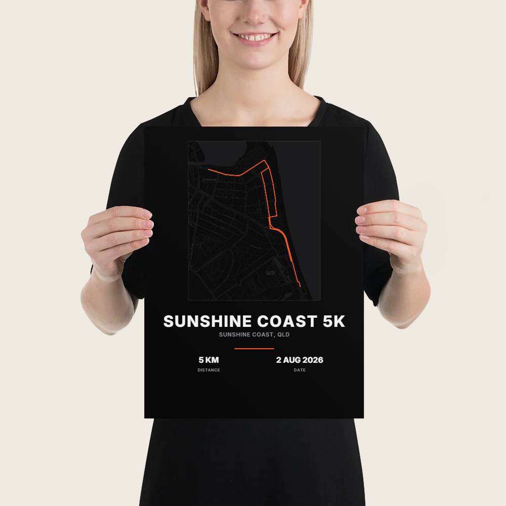 SUNSHINE COAST 5K Map Poster