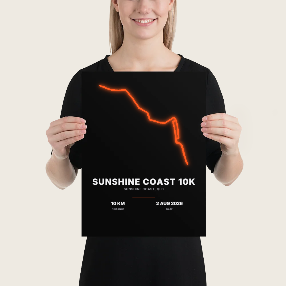 SUNSHINE COAST 10K Neon Poster