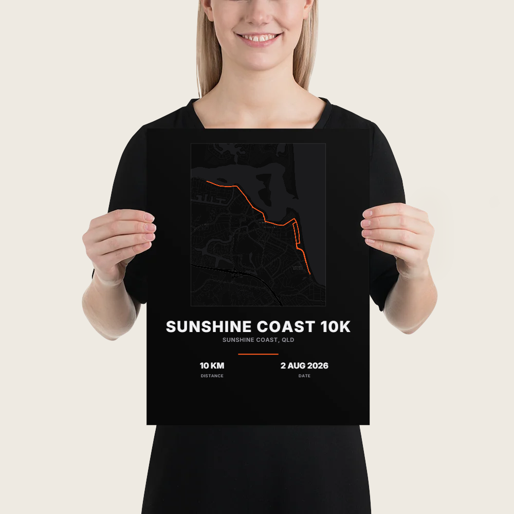 SUNSHINE COAST 10K Map Poster