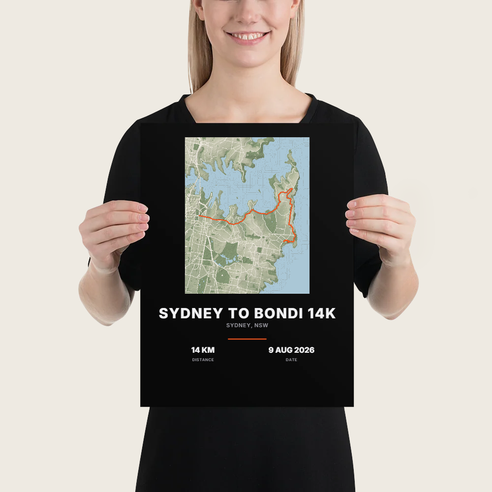 Sydney to Bondi 14K Terrain Poster