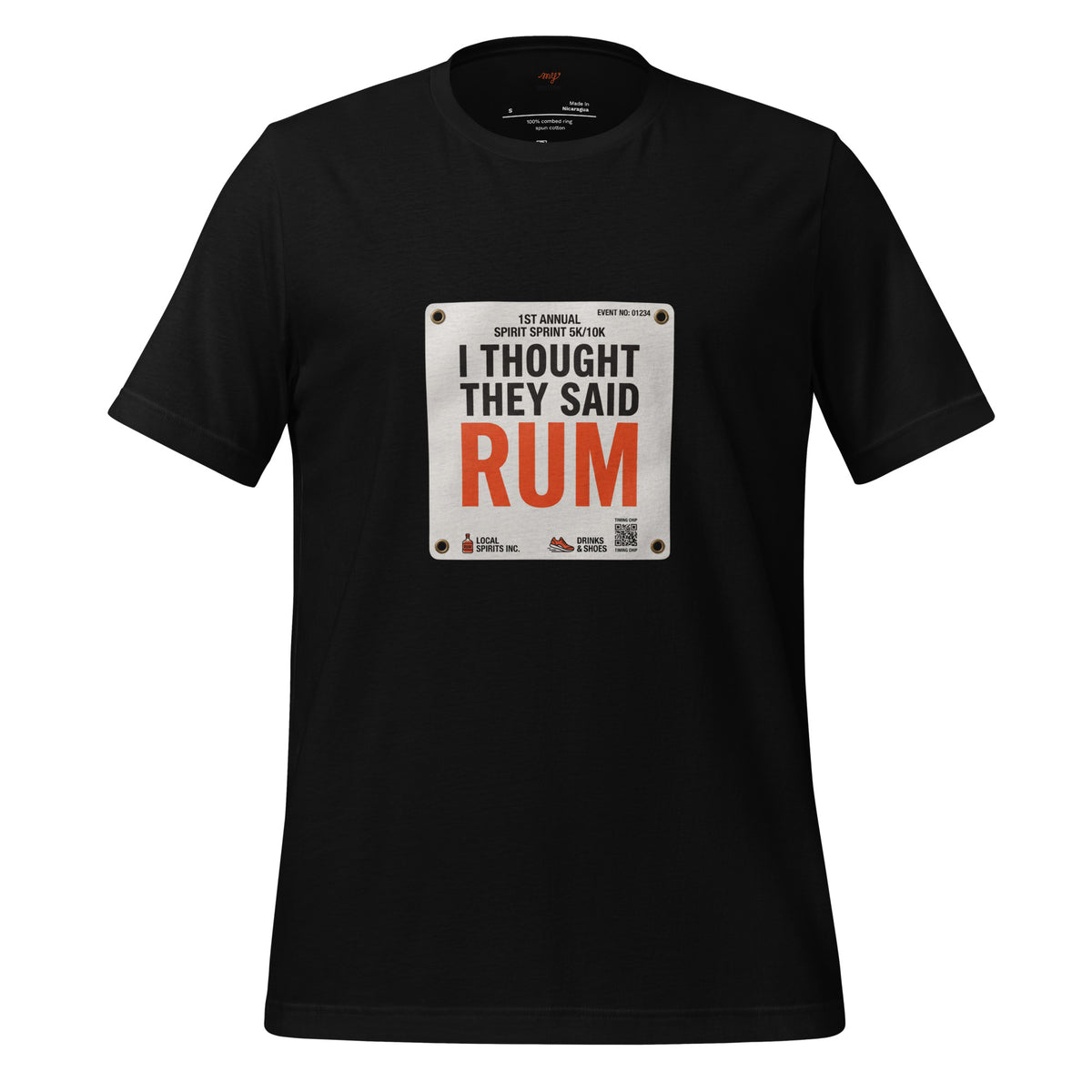 I Thought They Said Rum - Funny Running Race Bib T-Shirt