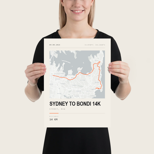 Street Map — Sydney to Bondi 14K Street Map Poster