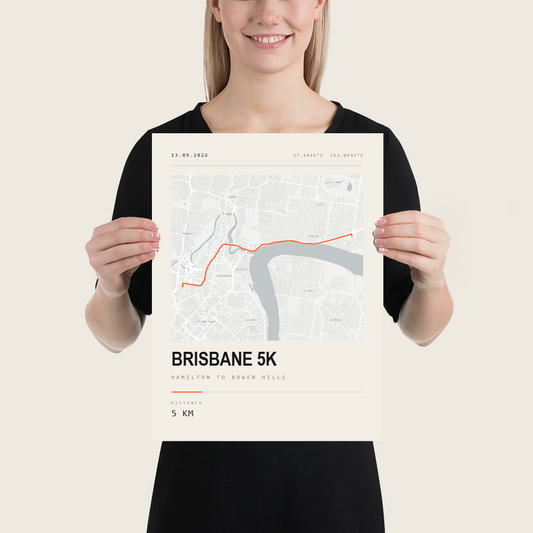 Street Map — Brisbane 5K 2026 Street Map Poster