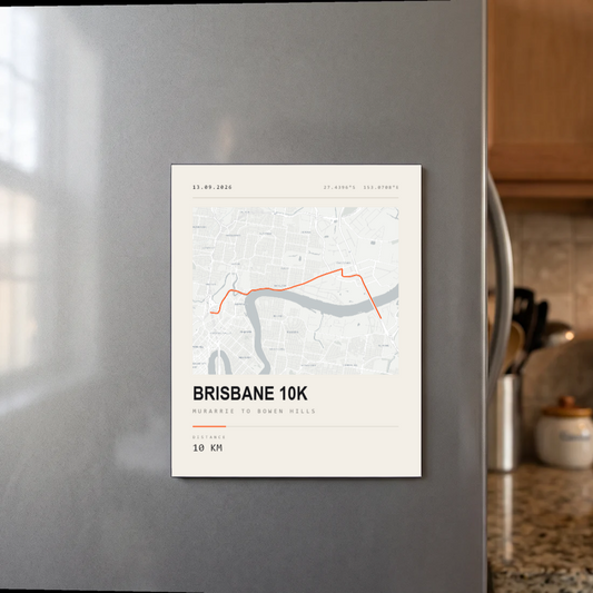 Street Map — Brisbane 10K 2026 Street Map Magnet