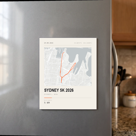 Street Map — Sydney 5K 2026 Street Map Magnet
