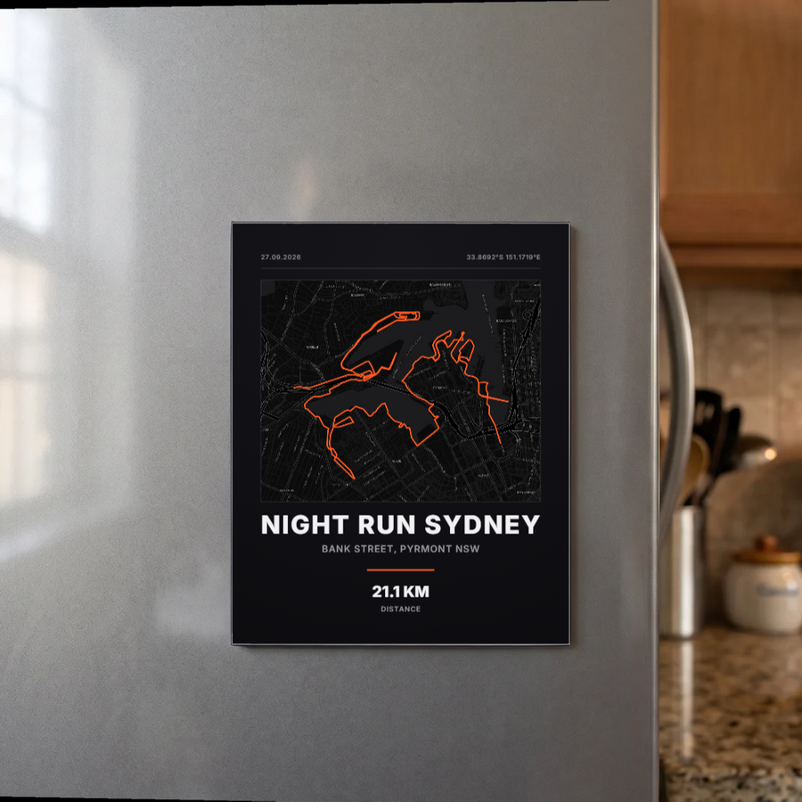 Night Run Sydney Magnet
