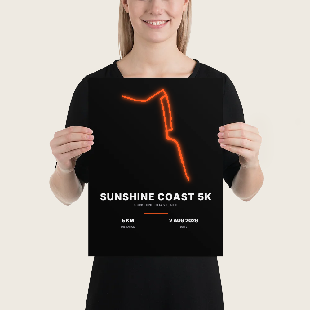 SUNSHINE COAST 5K Neon Poster
